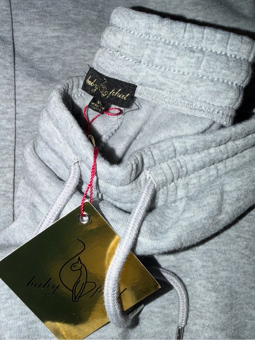NWT Baby Phat Gray Sweatpants with Black Script Logo - Picture 2 of 2
